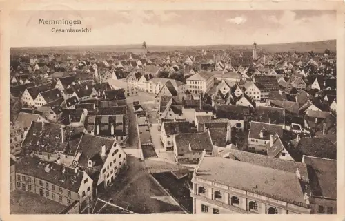 AK Memmingen Gesamtansicht Bayern 1917 gelaufen Postkarte