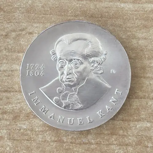 DDR 20 Mark Immanuel Kant 1974 Silber Gedenkmünze
