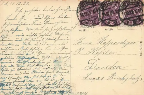 AK Potsdam Grüne Gitter Eingang Park Sanssouci Brandenburg 1922 Postkarte