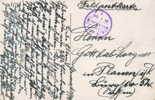 AK Posen Totalansicht Straßenbahn Posen 1917 gelaufen Postkarte