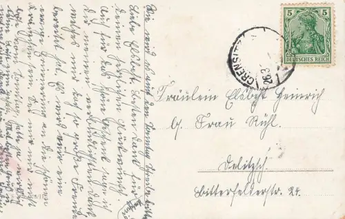 AK 1.WK Fräulein Feldgrau Uniform Reichsfahne Portrait Patriotika Postkarte