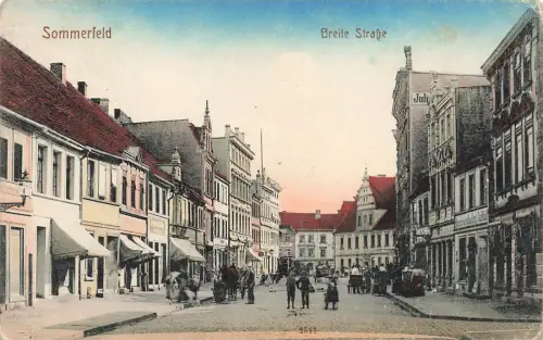 AK Sommerfeld Lubsko Breite Straße Ostbrandenburg Niederlausitz 1916 Postkarte