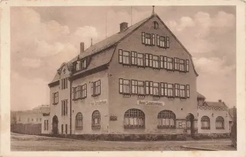 AK Treuen Hotel Schützenhaus Sachsen Vogtland gelaufen Postkarte