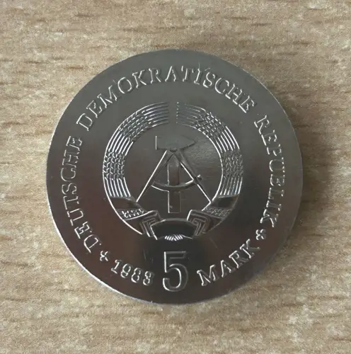 DDR 5 Mark 1983 Max Planck Gedenkmünze