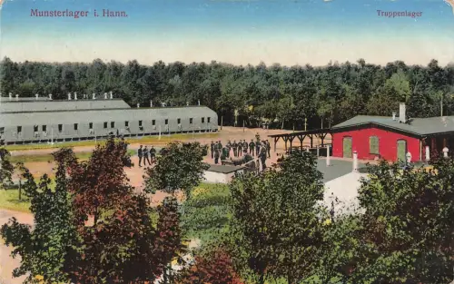 AK Munster Munsterlager in Hann Truppenlager Niedersachsen 1915 Postkarte