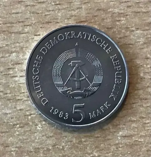 DDR 5 Mark 1983 Luthers Geburtshaus im Eisleben