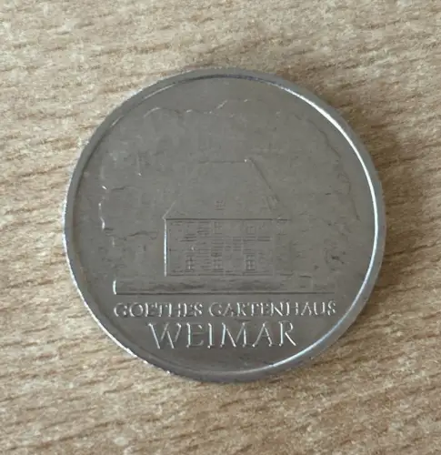 DDR 10 Mark 1982 Goethes Gartenhaus Weimar Münze