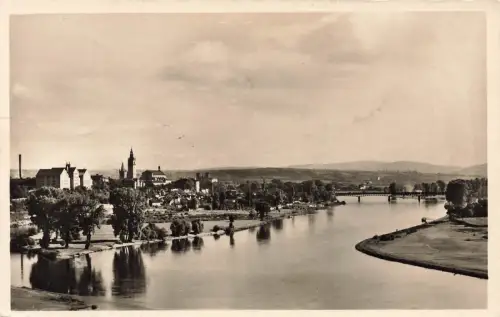 AK Leitmeritz Stadtansicht Brücke Sudeten 1940 gelaufen Postkarte