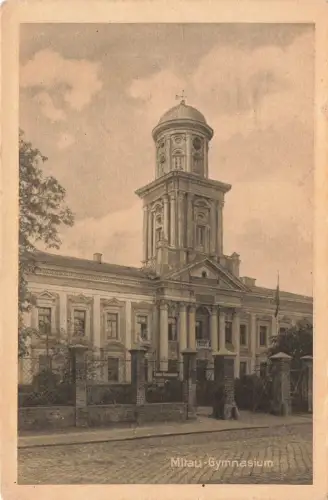AK Mitau Jelgava Gymnasium Lettland 1917 gelaufen Postkarte