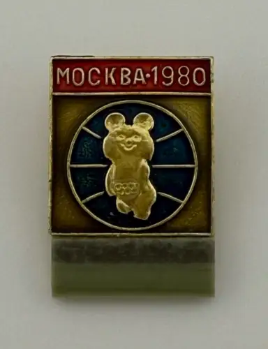 Mischka Maskottchen Olympische Sommerspiele Moskau Abzeichen 1980
