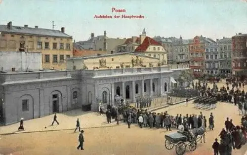 Aufziehen der Hauptwache in Posen Postkarte AK 1915