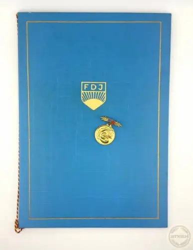 DDR Medaille Signal DDR 25 Wimpel Signal DDR 25 Dankschreiben Urkunden 1974