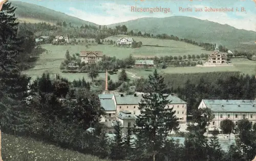 AK Johannisbad Stadtansicht Riesengebirge Böhmen 1911 gelaufen Postkarte