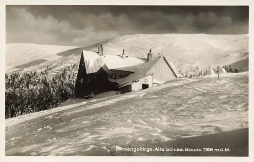 AK Riesengebirge Alte Schlesien Baude Schlesien 1944 ungelaufen Postkarte