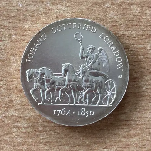 DDR 10 Mark 1989 Johann Gottfried Schadow Silber Gedenkmünze