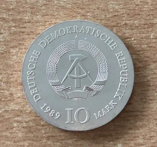 DDR 10 Mark 1989 Johann Gottfried Schadow Silber Gedenkmünze