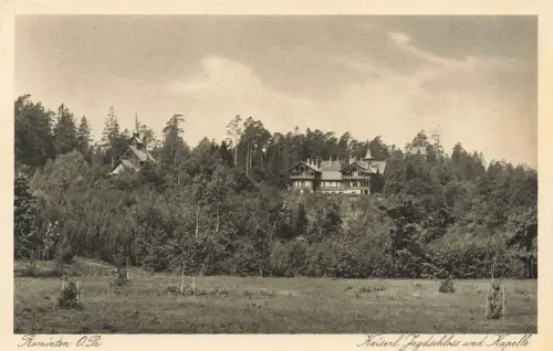 AK Rominten Krasnolessje Jagdschloss Kapelle Ostpreussen ungelaufen Postkarte