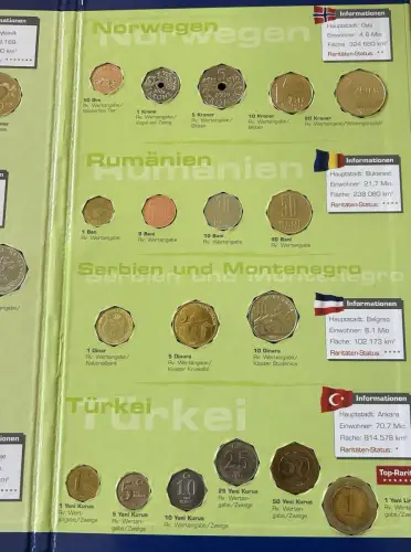 Sammelalbum Kursmünzen der EU (RO) - Beitrittskandidaten 2006
