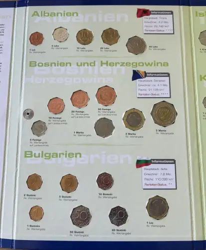 Sammelalbum Kursmünzen der EU (RO) - Beitrittskandidaten 2006