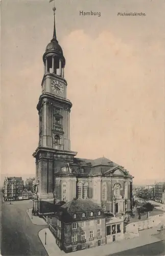 AK Hamburg Michaeliskirche Hamburg ungelaufen Postkarte