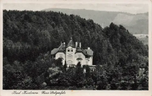 AK Bad Kudowa Haus Stolzenfels Schlesien 1940 gelaufen Postkarte