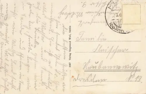 AK Misdroy Seebad Freibad Seebrücke Pommern gelaufen Postkarte