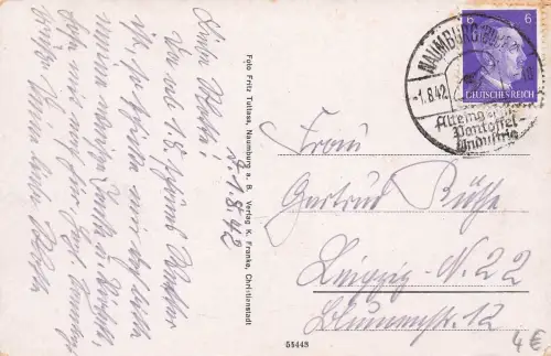 AK Christianstadt Fluss Bober Brücke Kirche Ostbrandenburg 1942 Postkarte