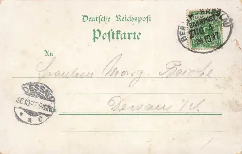 AK Liegnitz Breslauer Platz Konzerthaus Rathaus Schlesien 1897 Postkarte Litho