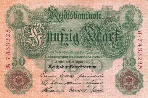 Reichsbanknote 50 Mark Banknote 21.4.1910 DEU- 38
