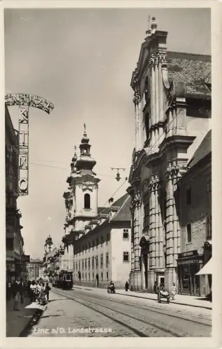 AK Linz Landstraße Kino Donau Österreich 1939 gelaufen Feldpostkarte