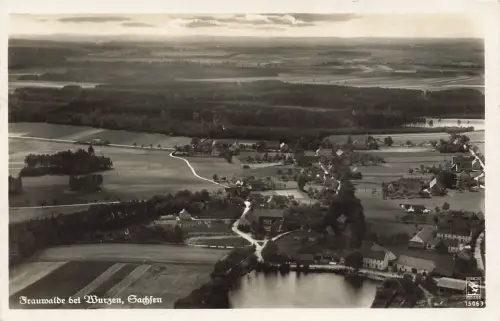 AK Frauwalde bei Wurzen Gasthof Waldschlösschen Sachsen 1939 gelaufen Postkarte
