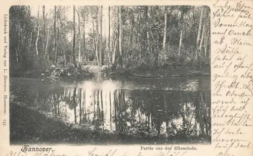 AK Hannover Partie Eilenriede Niedersachsen 1905 gelaufen Postkarte