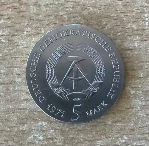 5 Mark 1971 Johannes Kepler Gedenkmünze DDR