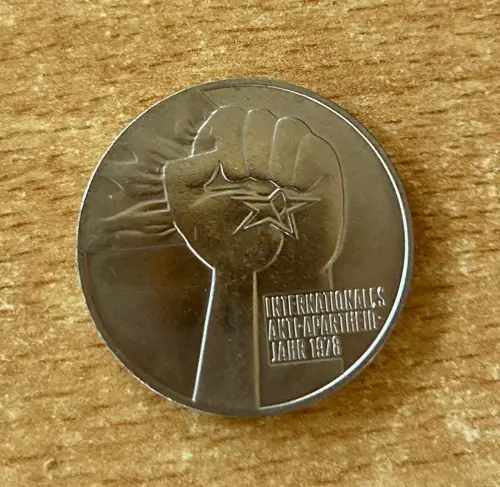 5 Mark ANTI Apartheid 1978 Gedenkmünze DDR