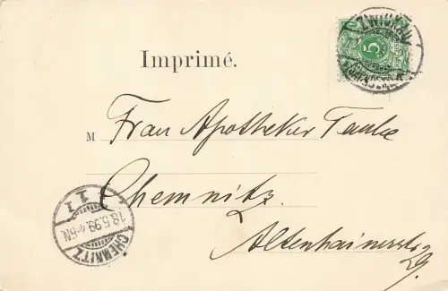 AK 1.WK Venedig Brücke Kaiser Wilhelm II Italien 1899 Patriotika Postkarte