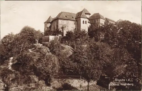 AK Ölsnitz Schloss Voigtsberg Vogtland Sachsen 1930 gelaufen Postkarte