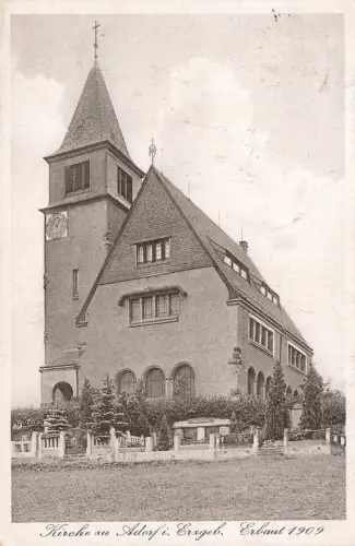 AK Adorf Kirche Erzgebirge Sachsen 1931 gelaufen Postkarte