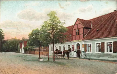 AK Lingenau Gasthof Karl Fischer Sachsen-Anhalt 1903 gelaufen Postkarte