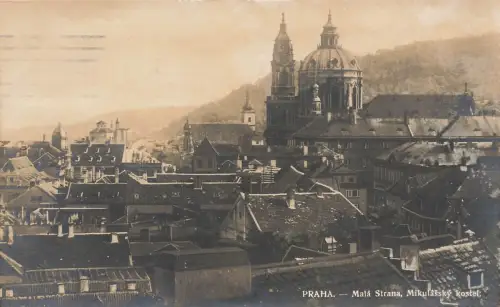 AK Prag Praha Nikolaus Kirche Böhmen 1925 gelaufen Postkarte