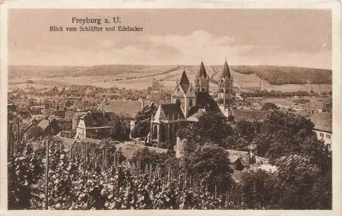 AK Freyburg Stadtansicht vom Schlüfter Sachsen-Anhalt ungelaufen Postkarte