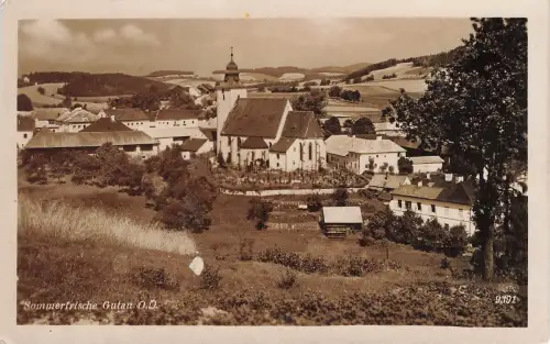 AK Gutau Sommerfrische Kirche Oberösterreich 1941 gelaufen Feldpostkarte