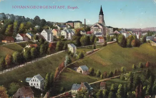 AK Johanngeorgenstadt Stadtansicht Erzgebirge Sachsen ungelaufen Postkarte