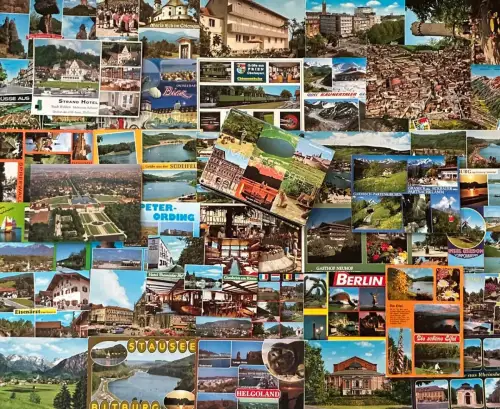 Lot / Konvolut 100 Moderne AK Postkarten, BRD Deutschland bunt ab 1950