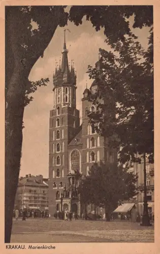 AK Krakau Kraków Marienkirche Polen 1943 gelaufen Postkarte
