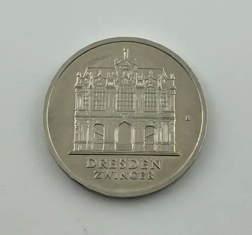 DDR 5 Mark 1985 Dresden Zwinger Gedenkmünze