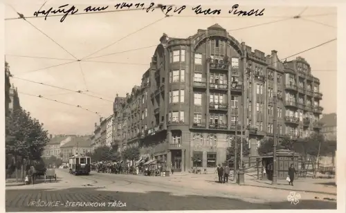 AK Prag Vrsovice Stefanikstraße Straßenbahn Tschechien ungelaufen Postkarte