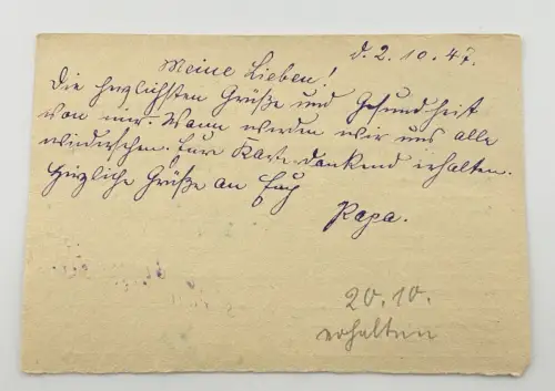 Kriegsgefangenenpost Russland / UdSSR Rotes Kreuz 1947 Kgf - Lager 232 / A