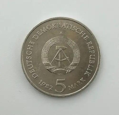 DDR 5 Mark 1982 Wartburg bei Eisenach Gedenkmünze