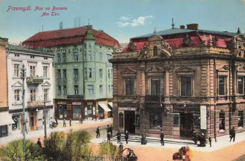 AK Przemyśl Platz am Tor Stadtansicht Karpatenvorland Polen ungelaufen Postkarte