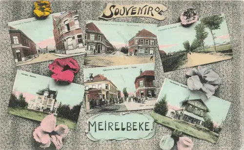 AK Merelbeke Mehrmotivkarte Ostflandern Belgien 1915 gelaufen Postkarte